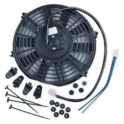 Summit Racing – High Performance Electric Fan Reversible 9 inch Fan Diameter 790 cfm 7.7 amps 10 Plastic Blades Shroud