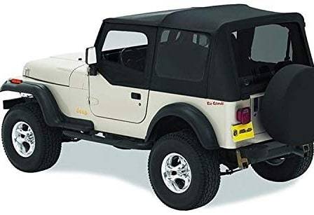 Bestop – Black Denim Replace-A-Top Soft Top Clear Windows w/Upper Door Skins for 1988-1995 Jeep Wrangler