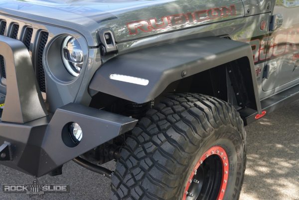 Rock Slide Engineering Front Fender Flares For Jeep Wrangler JL Full Length (w/ OEM LED)