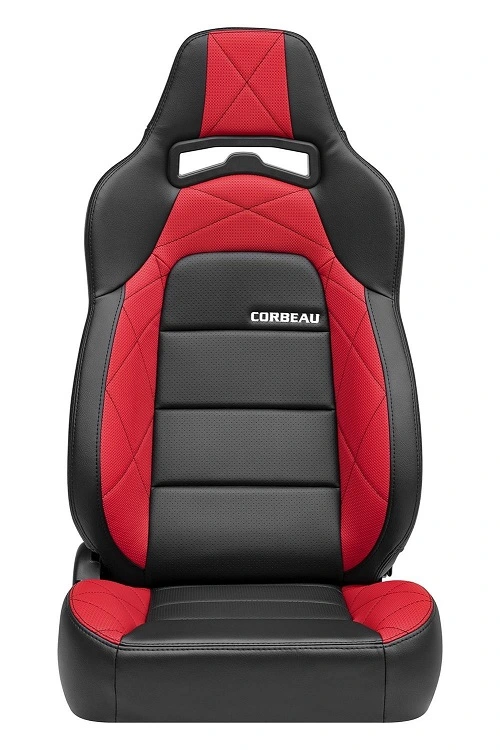 red and black corbeau off road seat for jeep